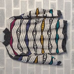 Sweaters by Jolie Women's Patterned and Textured Striped Art Deco Sweater